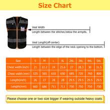 TCCFCCT 1 Piece Universal 9 Pockets Knit High Visibility Reflective Stripe Safety Vest Jacket, Suitable For Work Site, Warehouse, Road Workers - Black - View 3