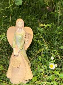 1 pieza Estatua decorativa artística elegante de ángel, de artesanía delicada, crea una atmósfera cálida