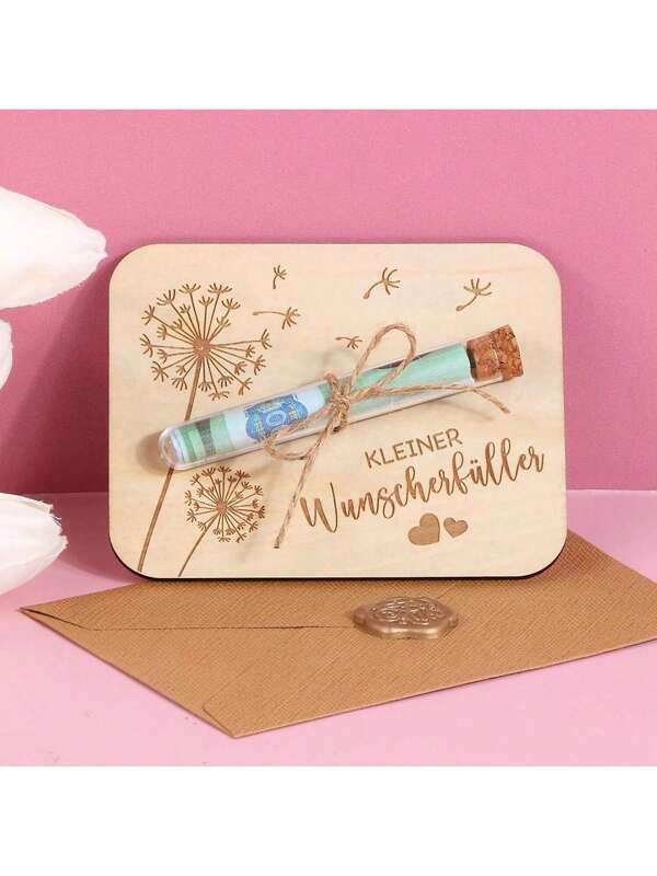 1pc Dandelion Wish Capsule Cash Gift Packaging, With Test Tube And String, Creative Gift Box For Cash, Suitable For Holidays, Birthdays, Weddings