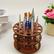 1 pièce Support de stylo et organiseur de bureau - Rack de rangement multifonctionnel pour crayons, stylos à bille et stylos plume