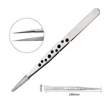 FADVAN 1/2Pcs Eyelash Tweezers Extension Black/Silver/Gold Stainless Steel Superhard Tweezers Straight And Bend Tweezer Eyebrow Volume Tweezers Set Makeup Tool High Precision Anti-Static Tweezers