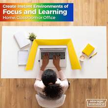 4-Pack Colorful Plastic Divider Partitions, Desk Study Cubicle Separators, Office Privacy File Folders, With 1 Piece Name Label Sticker, Suitable For Office And School School Supplies, Back To School - Color - View 6