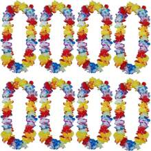 AFYPRTY Set de 10 leis hawaianos, leis aloha de luau, perfectos para disfraces hawaianos elegantes, suministros para fiestas con temática de playa, regalos de decoración tropical, accesorios de decoración para fiestas con temática hawaiana en la piscina para adultos