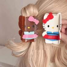 Sanrio 1pc Cute Cartoon Animal Claw Barrette, Bohemian Acetate Hair Clip, Summer Beach Vacation Style Hairpin Fashion Hair Accessories Beauty Claw Clips Cute Hair Claw
