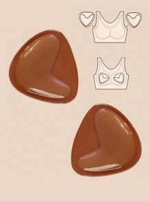 1Pair Double-Sided Sticky Bra Inserts,Snowy Sticky Bra Inserts,Sticky Bra Push Up, Self Adhesive Pads Ultra Instant Lift Bra, Push Up Bikini Pads For Sports Bra Swimsuit