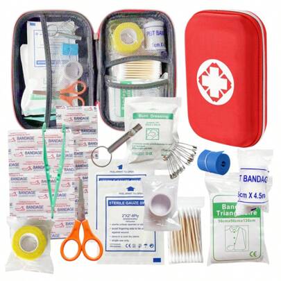 15/22/24/27PCS 1set Waterproof First Aid Kit, Convenient Emergency Medical Kit, Outdoor Travel First Aid Equipment, Family Travel Handbag, Earthquake Fire-Fighting Medical Kit, First Aid Kit, Meeting Basic Emergency First Aid Treatment Needs For Emergency Kit Bag