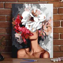 طقم الرسم بالأرقام بالألوان الأكريليكية DIY ، 40 * 50 سم ، يشمل الألوان والفرش. رائع للتخفيف من التوتر ، الرسم بالأرقام ، الأعمال اليدوية ، الزهور والموضوعات النسائية لديكور الحائط ، ديكور المنزل. هدية مثالية للأصدقاء والمبتدئين ، بدون إطار. - متعدد الألوان - مشاهدة 1