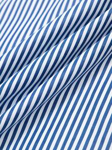 Women's Blue Striped Long Sleeve Shirt, Casual And Versatile Office Wear Blouse, Spring/Summer 2025 New Arrival