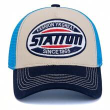 JZML 1pc Men's Letter Embroidered Truck Driver Cap