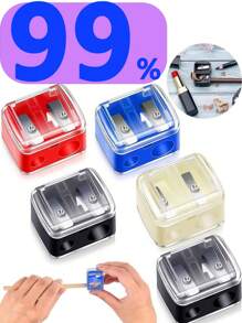 8/4/2pcs Makeup Pencil Sharpener, Lip Liner Pencil Sharpener, Eyebrow Pencil, Eyeliner Pencil Makeup Tool Sharpener, Eyeliner Pencil Sharpener, Double Hole Design, Excellent Material,Big & Small Hole Design, Easy To Use,Portable, Wide Application, Suitable For Beauty Salons, Nail Salons