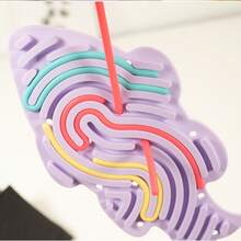 感官活动板、感官坐立不安玩具、自闭症感官产品、用于镇静的多动症玩具、用于缓解焦虑和压力的硅胶成人坐立不安玩具 - 超便携携带包 + 18 条琴弦 - 彩色 - 查看 7