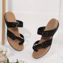 Sandals For Women Lightweight Platform Adjustable Strap Summer Comfort - màu đen - Xem 10