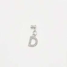 1pc Diamond Encrusted 26 English Letter Charm, Suitable For Silicone Watch Band Decoration