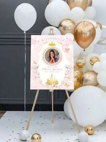 1 pieza - Póster de graduación personalizado con estilo negro y dorado, póster de graduación personalizado sin marco de lona, póster de bienvenida a la graduación, póster de fiesta de graduación personalizado, plantilla de cartel de bienvenida a la fiesta de graduación, póster de bienvenida a la graduación con patrón de globos dorados - Multicolor - Ver 3