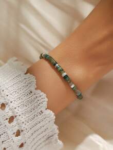 1 件不对称串珠手链，多色树脂材质，时尚复古节日手链，适合女士 - 手鍊 - 查看 19