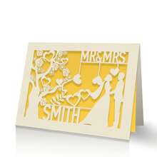 Personalized Anniversary Card Gifts For Him Her Custom Wedding Anniversary Card Mr And Mrs Gifts Laser Paper Cut Cards