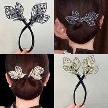 1 Piece Fashionable And Versatile Elegant Literary Full Diamond Pleated Headband For Going Out And Commuting Temperament Hair Pressing Headband Hair Accessories - Vàng - Xem 4