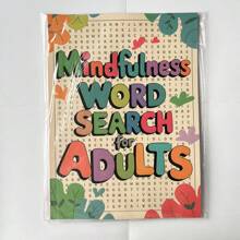 1pc Mindfulness Word Search For Adults Puzzle Notebook, Perfect Gift For Birthday Party, Mother's Day, Family Gathering And Other Holidays,School Supplies,Back To School