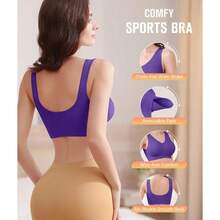 Sports Bras For Women, Seamless Comfortable Yoga Bra With Removable Pads - 08-6 Paket Hitam Putih Abu-abu Biru Ungu Mawar - View 5