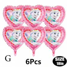 Paw Patrol Offiziell genehmigter 6er-Pack PAW Patrol Brave Adventure Suche und Rettung Hunde Thema Geburtstags Party Deko Ballon Set, 18 Zoll süßer Stadt Rettungshund Muster runder Aluminiumfolie Ballon Set, verschiedene Styles wählbar, Geburtstagsparty Wanddekoration, perfekt für Geburtstag Zeremonien Partywand Deko, Ballon Kombinations Dekorations Zubehör