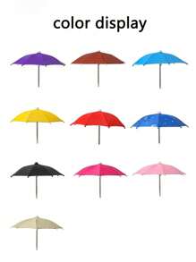 1 szt. Zacisk na telefon, parasol, wodoodporny parasol przeciwsłoneczny na zewnątrz z uchwytem na telefon, mini parasol anty-UV na lekki deszcz, uniwersalna osłona przeciwsłoneczna na telefon, zewnętrzna osłona przeciwsłoneczna na telefon z powłoką antyodblaskową, niezbędne w podróży artykuły do ćwiczeń, artykuły szkolne, wakacje, kemping, niezbędne na wakacje, akcesoria wakacyjne