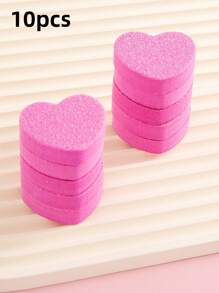 50/30/10pcs Heart Shape Mini Nail Buffer Block,100/180 Grit Double-Sided Sponge Nail File,Professional Nail Polishing Tools For Shaping And Smoothing,Suitable For Manicures And Pedicures