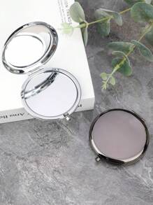 1pc/2pcs Portable Double-Sided Metal Folding Mirror, High Definition Makeup Handheld Compact Mirror,Makeup,Cheap,Room Decor,Vanity,Travel,Bedroom,Makeup Accessories,Mirror,Vanity Mirror,Mini Mirror,Compact Mirror,Mirror Small,Hand Mirror
