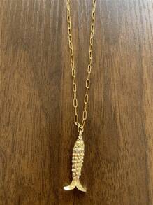 Stainless Steel Vintage Dolphin, Turtle, Mermaid Pendant Necklace, Versatile For Women