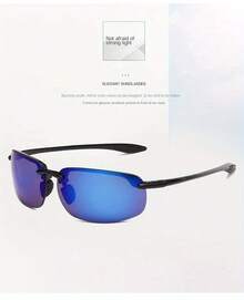 [Maui Jim Pilot] Maui Jim Pilot Fashion Glasses | Multi-Sport Eyewear For Men, Blue Light Protection, Durable Goggles, Outdoor Fashion Glasses | Suitable For Sports, Fishing, Golf, Surfing And Driving, Travel Accessories - 冰藍色茶框 - 查看 2
