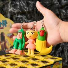 24pcs/Set Shan Hai Jing Blind Box Figurines, Cute Cartoon Wooden Stick People Keychain Toys, Gifts