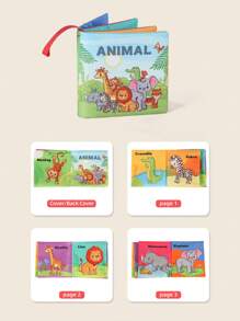 6 piezas de libros de tela suave, libros de tela irrompibles para frutas, animales, números, formas, reconocimiento familiar, juguetes cognitivos para promover el aprendizaje temprano y el desarrollo cognitivo, regalos de Navidad, cumpleaños, Acción de Gracias, libros sensoriales para bebés, libros cognitivos