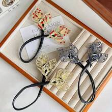 1 Piece Fashionable And Versatile Elegant Literary Full Diamond Pleated Headband For Going Out And Commuting Temperament Hair Pressing Headband Hair Accessories - Vàng - Xem 3