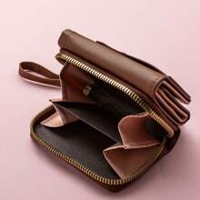 Four Seasons Women's Short Wallet Zipper Tower Buckle Coin Purse Girl Student Handheld Bag Solid Color Simple Versatile Fashion For Women Wallet Mini Wallet Purse Wallet Small Wallet Cute Wallet