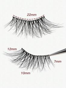 SHIDISHANGPIN 7 Pairs Transparent Band Cat Eye False Eyelashes, Faux Mink Lashes, Natural Soft And Fluffy, Reusable, Suitable For Women Eye Makeup Extension