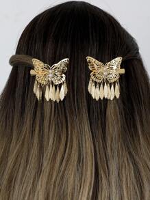 2 pièces Pinces à cheveux en métal papillon, design original haut de gamme pour un usage quotidien et festif, accessoire pour cheveux, pinces, barrettes, pinces à cheveux