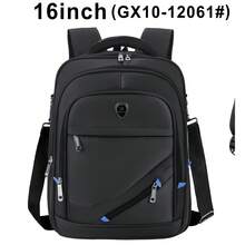Mochila y portafolio para laptop negocio mochila ejecutiva con compartimiento laptop documentos portátil trabajo oficina resistente - Negro - Ver 1