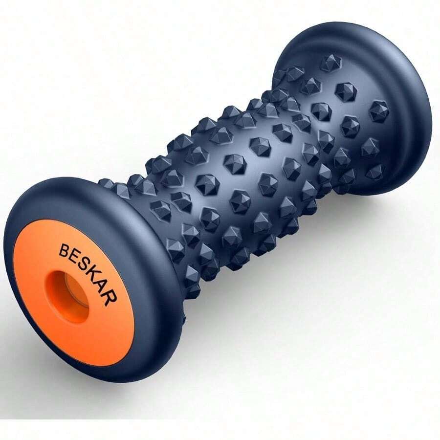 Foot Massage Roller For Plantar Fasciitis Relief Portable Reflexology Tool Pressure Point Massage Rollers Deep Tissue Massages For Relieving Feet Arch Heel Pain Myofascial Pain Syndrome As Shown In Fig - NavyBlue - View 1