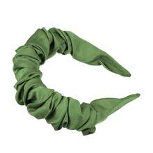 Solid Color Pleated Headband, Women Hairband Hair Hoop - 綠色 - 查看 4