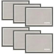 4pcs/6pcs Set, White Striped Theme, Vibrant Modern Creative Placemat Set - High Quality Linen Material Easy To Clean, Suitable For Kitchen Dining Room Decor Placemats, Holiday Party Table Decorations, Home Decor - Beige - View 39