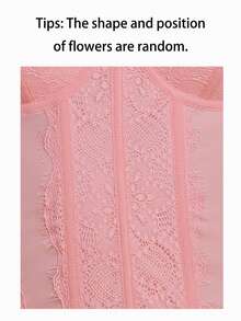 1pc Lace Bustier Corset Tops For Women Sexy Going Out Party Club Top With Buckle - 淺粉色 - 查看 5