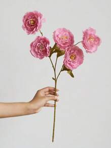 1/3/6 piezas Flores artificiales de 1,74 ft, flores de loto de 5 cabezas de seda sintética con tallo largo, flores de peonía falsas para decoración de bodas, ceremonias, arreglos florales DIY, decoración del hogar, sala de estar, dormitorio, comedor, decoración de habitaciones, decoración de otoño, Halloween, Navidad, estilo bohemio, Acción de Gracias, invierno, Año Nuevo