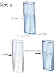 Travel Toothpick Box Cleaning Swab Organizing Boxes Storage Small Carriers Plastic Container Simple Pads Toothpick Holder Cleaning Swab Boxes Travel Storage Case, Transparent Small Dispenser Container For Small Item Storage, Back To School - Multicolor - View 3