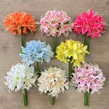 3PCS/6PCS Artificial Plants Artificial Flowers Lily Home Decoration Tabletop Decoration Flower Arrangement Artificial Flowers Artificial Decorations Plastic Flowers Yard Decoration Wedding Decoration Flowers Hand Bouquet Fake Flowers