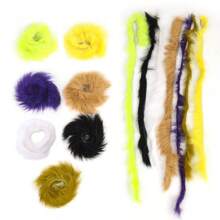 1 Pc 35cm Length Lure Fly Tying Material, Rabbit Hair Camouflage Fly Tying Hook Making Material, Saltwater Lure Fishing Tackle