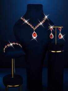 1 Women's Fashion Jewelry Set, Including Necklaces, Earrings And Bracelets - Suitable For Women's Daily Wear, Weddings, Parties, Etc.