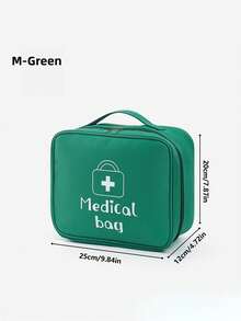 1pc Red, Green Household Portable Medicine Box, Travel Fabric Medical Bag, Large Capacity First Aid Kit, Three Pieces Set, Multifunctional Medicine Storage Bag - Multicolor - View 18