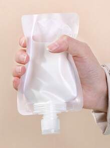 10pcs 1.01/1.69/3.38oz Portable Lotion Fluid Makeup Packaging Bag Cosmetic Shampoo Suction Bag Reusable Squeeze Stand Up Spout Pouch Refillable Empty Squeeze Pouch Travel Bottle