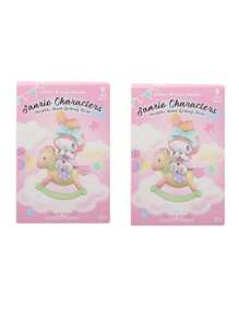 Sanrio 1pc Sanrio Wooden Rocking Horse Series Mystery Blind Box, Kuromi, Cinamaroll, Pochacco Desk Decor, An Ideal Holiday Gift,School Supplies,Back To School