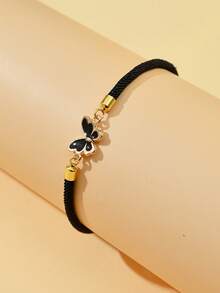 1 件时尚优雅甜美蝴蝶可调节手链，适合情人节、情侣、朋友、家庭聚会礼物、女士日常佩戴