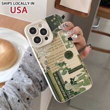 Spring Flowers Leaves Green Vibrant Charming Chic Aesthetic All-Inclusive Shockproof Phone Case,  Durable TPU Mobile Phone Protective Case, Compatible With IPhone 11/12/13/14/15/16 Pro Plus Pro Max - trắng - Xem 3